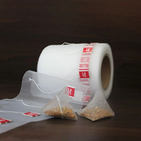 Sachet de thé jetable en maille de nylon avec logo personnalisé Sachets de thé triangulaires avec filtre roulant avec cordon de serrage et étiquette Sachets de thé personnalisés