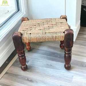 Nuevo taburete cuadrado de madera maciza con Pedal, mesa de ratán cuadrada pequeña minimalista para apartamento, jardín, hogar, balcón, uso - Product Image 2