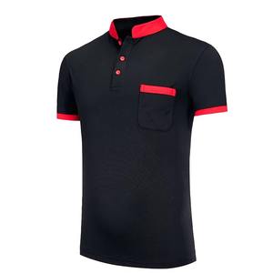 Venta al por mayor Hotel Fast Shop Unisex transpirable Lino Polo camisa café restaurante Catering camarero camarera ropa de trabajo Polo camisa - Product Image 1