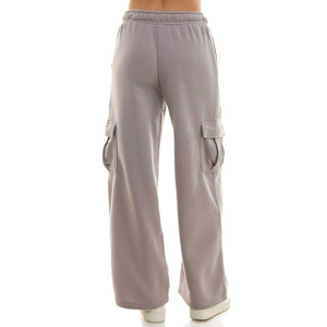 Pantalones Cargo cómodos estilo Jogger para mujer con cintura elástica y múltiples bolsillos Encaje informal decorado para el invierno - Product Image 2