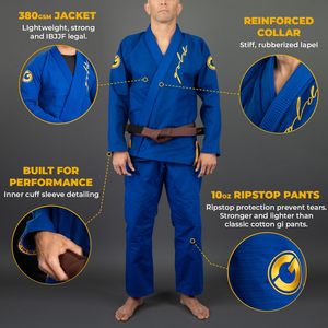 Competition Gold Weave Gi Jiu Jitsu Uniform <b>Men</b> Classic Cut BJJ <b>Kimono</b> Custom Embroidery Jacket Pants - Product Image 5