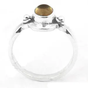 Art Palace 925 Sterling Silver <b>Tiger</b> <b>Eye</b> Minimalist <b>Ring</b> for Women Elegant Hypoallergenic Gemstone Jewelry-Gift - Product Image 1