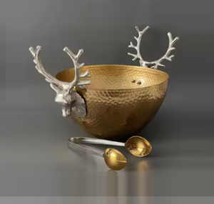 Venta caliente cuenco de Metal decorativo vajilla para servir chocolates nueces Pasta y postre fiesta en casa cuencos decorativos para servir - Product Image 2