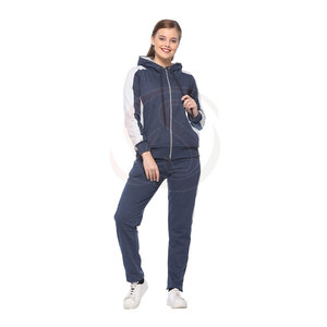 Ensemble de survêtement décontracté 2 pièces pour femme, avec logo personnalisé, grande taille, à capuche, 100 % coton respirant, sweat-shirt et pantalon de jogging - Product Image 1