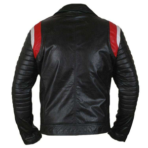 Veste en cuir de vachette véritable personnalisée de haute qualité pour hommes haut de gamme blindé équitation course moto vitesse poche à fermeture éclair hiver - Product Image 3
