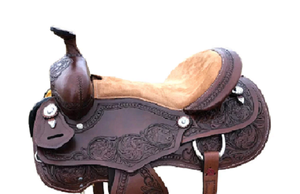 Selle Western en cuir véritable de qualité supérieure pour les courses de barils et l'équitation - Product Image 3
