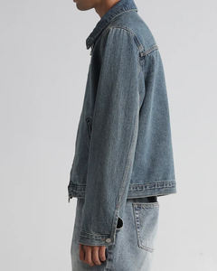 Fashion <b>Denim</b> <b>Jacket</b> <b>Men</b> Custom Wholesale | High Quality Jean <b>Jacket</b> OEM | Vintage Streetwear <b>Denim</b> Coat <b>for</b> Retailers - Product Image 4