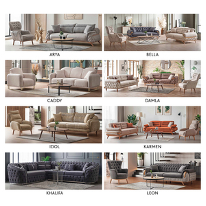 SIENA-Juego de sofá de tela de lujo moderno, muebles de sala de estar elegantes y cómodos con diseño elegante para hotel y oficina en casa - Product Image 5