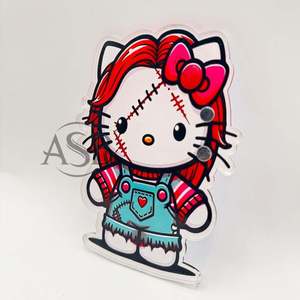 Azulejos de pestañas acrílicas con logotipo personalizado de Halloween con imanes para pinzas, azulejos de pestañas con personaje de dibujos animados de terror sostenible con logotipo personalizado - Product Image 5