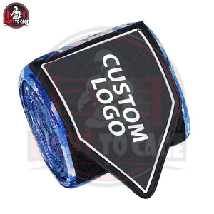 Bandes de boxe unisexes personnalisées de la plus haute qualité avec logo et couleurs sur mesure, accessoires d'entraînement en coton durable, meilleur fournisseur - Product Image 2