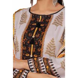 Conjunto de Traje Khaddar Gris sin Costuras para Mujer, 3 Piezas, para un Estilo Elegante - Product Image 5