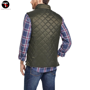 2025 nueva llegada moda Casual invierno transpirable grueso hombres sin mangas cremallera chaleco acolchado para la venta - Product Image 3