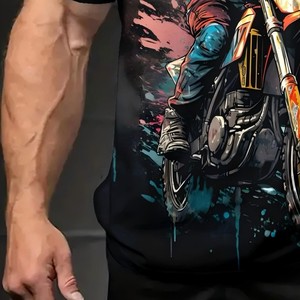 Camiseta de Algodón Duradera para Hombre, con Estampado Digital, Logotipo/Colores Personalizados, Antiarrugas, Transpirable y Ecológica - Venta al por Mayor - Product Image 2