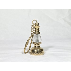 <b>Custom</b> Logo Handcrafted Brass Lantern <b>Keychain</b> with Compass Metal Business Gift - Product Image 3