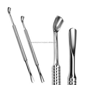 Empujador de Cutículas de Acero Inoxidable con Doble Cabeza y Logotipo Personalizado, Removedor de Piel Muerta Profesional, Herramienta de Manicura para Limpieza de Uñas - Product Image 1