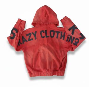 Sudadera con Capucha Roja INDEX, Unisex, de Algodón y Felpa, Informal, para Otoño, con Diseño de Letras Estampadas - Product Image 2