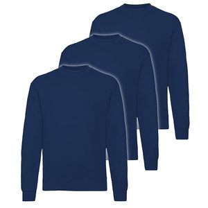 <span class=keywords><strong>Felpa</strong></span> girocollo da uomo <span class=keywords><strong>Fruit</strong></span> of the Loom, tinta unita, confezione da 3, blu navy, taglia XL - Product Image 1