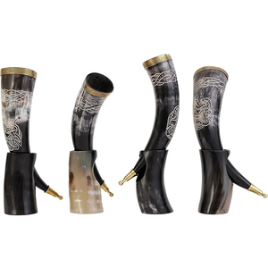 Auténtico Cuerno Vikingo de Búfalo Pulido Hecho a Mano, Souvenir Ecológico, Exquisito Estilo Religioso de Animales, Apreciación del Naturaleza - Product Image 3