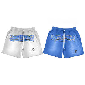 Ensemble deux pièces en coton d'été pour hommes, nouveau short décontracté respirant et costumes en tissu éponge de couleur unie, vente en gros - Product Image 6