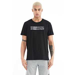 T-shirt imprimé pour homme TOMMYLIFE Peter à col rond, coupe standard, 88204, haut décontracté à manches courtes en mélange de coton premium, rouge - Product Image 4