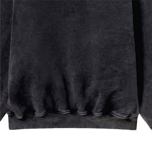 เสื้อกันหนาวผ้าฝ้ายโอเวอร์ไซส์แบบสวมหัวพิมพ์โลโก้ออกแบบได้ตามต้องการสีพื้นใส่สบาย - Product Image 6