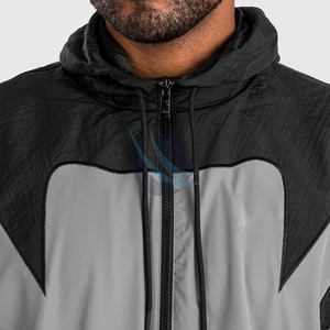 เสื้อแจ็คเก็ตกันลมสำหรับผู้ชาย คุณภาพสูงจากโรงงานผู้ผลิต (OEM)  แบบสั่งทำพิเศษ  ผ้าไนลอน  มีฮู้ด  เป็นมิตรกับสิ่งแวดล้อม  พิมพ์ลาย  ทรงปกติ  ระบายอากาศได้ดี  กันน้ำ - Product Image 5