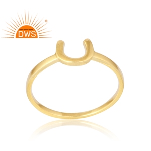 Anillo de Plata de Ley 925 chapado en oro de 18 quilates, joyería fina Demi para mujer, regalo para ella - Product Image 1