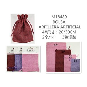 1 sac en toile de jute artificielle 20*30CM ensemble de 24u/c pour cadeaux - Product Image 1