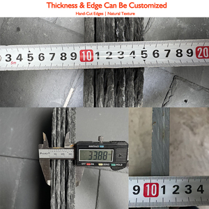 Tejas de <span class=keywords><strong>Pizarra</strong></span> Natural Personalizadas, Tejas de Piedra Negra Hechas a Mano, Resistentes al Calor, Duraderas, Impermeables, para Villas y Cabañas - Product Image 4