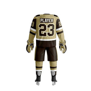 Uniformes de hockey sur glace avec logo personnalisé uniformes de hockey sur glace respirants en polyester de meilleure qualité vêtements de sport uniforme de hockey sur glace à séchage rapide - Product Image 5