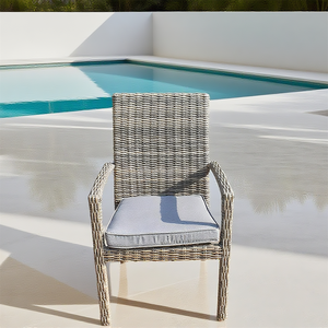 Modern Outdoor Woven Rattan Armchair Stylish Patio Seating for Garden, Poolside Relaxation Made by VgreenArt in Vietnam - Product Image 3