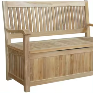 Silla de jardín de madera maciza con almacenamiento debajo del asiento Mejor calidad Nuevo diseño Hecho a mano por artesanos en Indonesia - Product Image 5