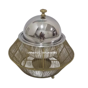 Set of Three Hotpot Shiny Polished Handmade Designer Casserole Kitchen Ware Luxury Metal <b>Food</b> <b>Warmer</b> - Product Image 3