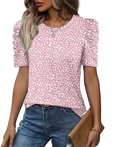 Blusas de Verano para Mujer, Camisetas de Manga Corta Dolman, Moda 2025, Cuello Redondo, Ropa - Product Image 4