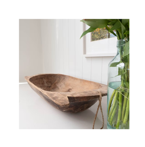 Cuenco de masa de madera decorativo natural, centro de mesa tallado a mano, cuenco de frutas de madera para servir masa redonda - Product Image 4