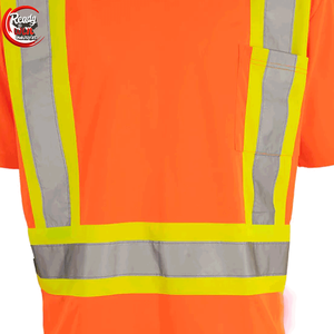 T-shirt de golf à manches courtes personnalisé pour hommes Polyester respirant Nouveau style à la mode Caractéristiques de sécurité réfléchissantes Logo personnalisé Support - Product Image 3