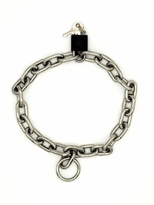 Collier en chaîne robuste en acier inoxydable avec cadenas et clé, métal de qualité 304 pour les contraintes BDSM, accessoires coquins - Product Image 4