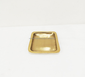 Assiettes ovales dorées nordiques en acier inoxydable, plateau de service pour bijoux, plateau de collation, plaque de rangement en métal pour la maison, logo personnalisé - Product Image 2