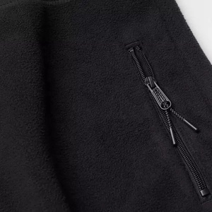 Wholesale Black Windproof Softshell <b>Men</b> Mesh Textile <b>Sherpa</b> Warmer Patchwork <b>Jacket</b> - Product Image 3