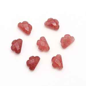 Cuentas de Cuarzo Fresa Natural en Forma de Nube de 12 mm, Talladas y Facetadas, Piedras Preciosas Sueltas para Joyería - Product Image 5