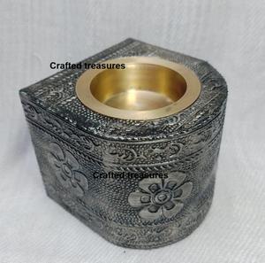 Portavelas de Té con Diseño Marroquí de Latón Calado, con Copa Interior Dorada, Decoración Étnica para el Hogar, Novedad 2026 - Product Image 3