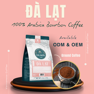 กาแฟอาราบิก้าคั่วบด 0.25 กก. บรรจุถุง ขายส่ง คุณภาพสูง คั่วระดับกลาง ดาลาคอน ดาลัต คาเฟอีนพรีเมียม เครื่องดื่มรสชาติอร่อย - Product Image 2