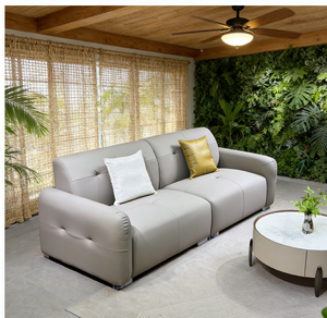 أريكة لشخصين عالية الطلب، أنيقة من الجلد، غير قابلة للانزلاق، سهلة الصيانة، مثالية لغرف المعيشة في الشقق - Product Image 2