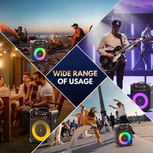 Brand New Portable Karaoke <b>Speaker</b> with 2 <b>Microphones</b> Bluetooth 5.3 PA System with Echo for Parties <b>and</b> Outdoor Events - Product Image 3