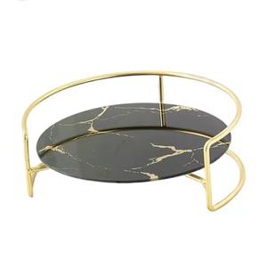 Natural Marble Round Decorative <b>Tray</b> Living Room Home Decoration Storage <b>Tray</b> - Product Image 3