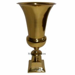 Color negro recubierto de polvo moderno creativo diseñador de arte flores pantalla trompeta jarrones decoración de boda y suministros de La India - Product Image 5