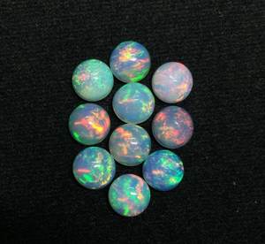 Venta al por mayor AAA calidad etíope ópalo cabujón 10mm fuego Natural redondo suelto piedra preciosa IGI certificado tratado térmicamente - Product Image 1