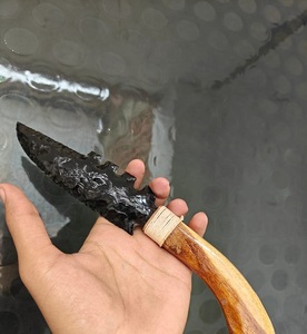 หัวลูกศรคริสตัลหยกสีขาวหินโมราโซฮาคุณภาพระดับดาวหัวลูกศรปลายแหลมพร้อมด้ามไม้สำหรับตกแต่งและรักษาใบมีดหิน - Product Image 5