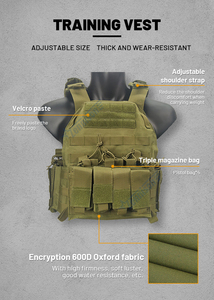 Nouveaux produits explosifs Porte-plaque de gilet tactique multifonction à dégagement rapide avec poches à plaques dures et chargeur - Product Image 2
