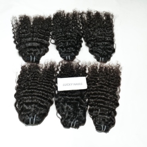Extensions de cheveux humains vierges naturels indiens de temple Remy, cuticules alignées, 100% cheveux humains, vague profonde, vague lâche - Product Image 4